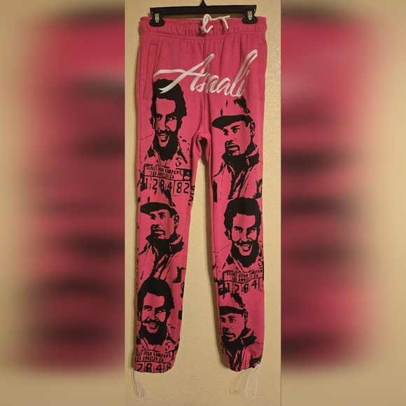 Asaali Jean Set Sweat/Pants Women's Color Pink/Black Size Small - Picture 8 of 16